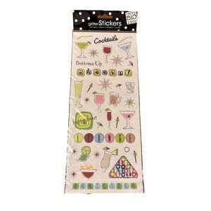 Me And My Big Ideas Cocktail With Glitter Stickers 5x14